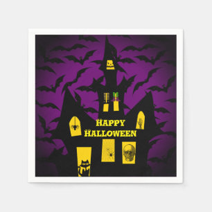 Haunted House Halloween Paper Napkins