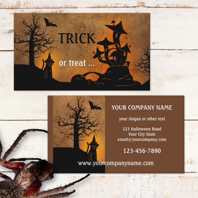 Haunted House Halloween Party Business Card (Creator Uploaded)