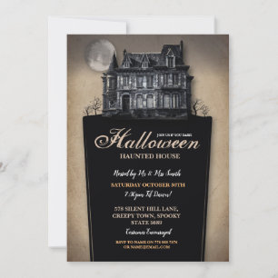 Haunted House Halloween Party Horror Spooky Invite