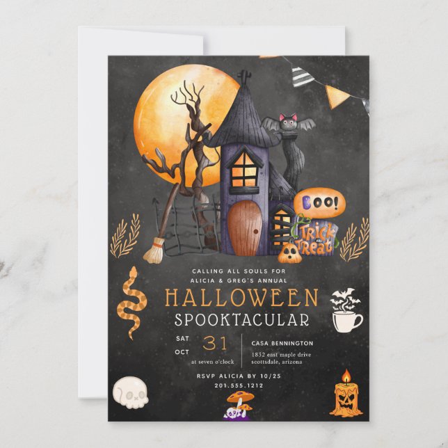 Haunted House Halloween Party Invitation (Front)