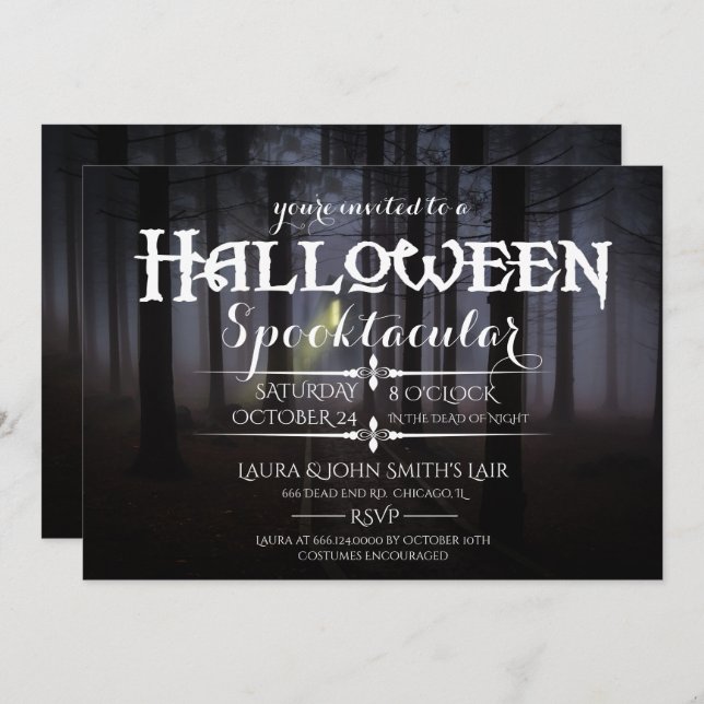 Haunted House Halloween Party Invitation (Front/Back)