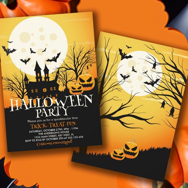 Haunted House Halloween Party Invitation (Haunted House Halloween Party Invitation)