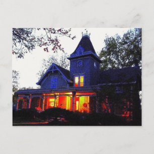 Haunted House Halloween Party Invitation Postcard