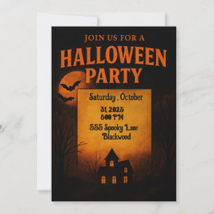 Haunted House Halloween Party Invitation Spooky