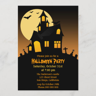Haunted House Halloween Party Invites