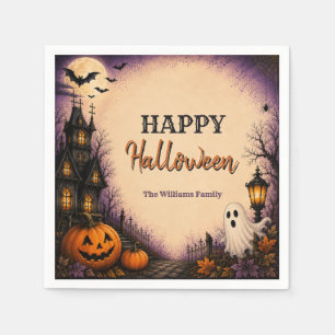 Haunted House Halloween Party Napkin