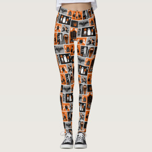 Haunted House Halloween pattern Leggings