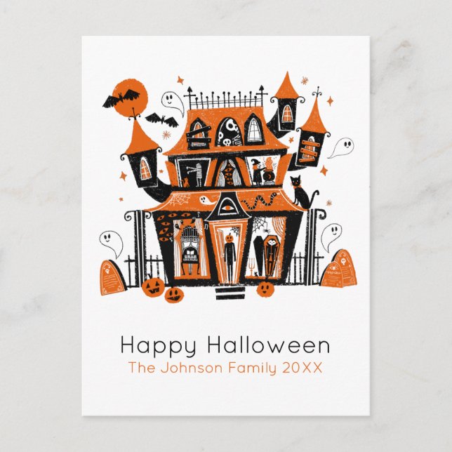 Haunted House halloween Postcard (Front)