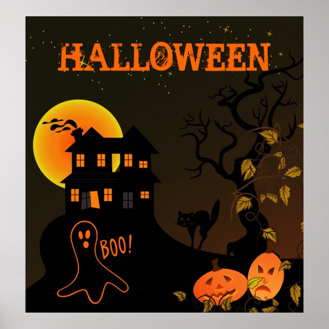 Haunted House Halloween Poster (Front)
