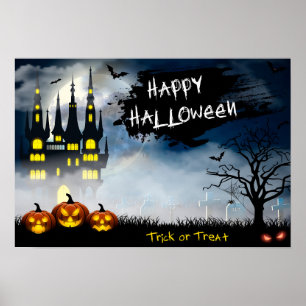Haunted House Halloween Poster
