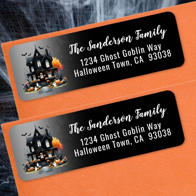 Haunted House Halloween Return Address Label (Haunted House Halloween Return Address label)