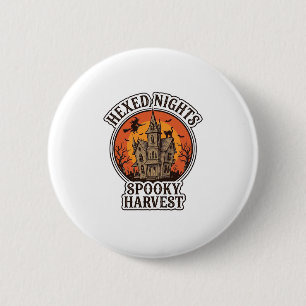 Haunted House Halloween Shirt Vintage Engraving De 6 Cm Round Badge