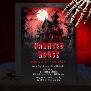 Haunted House Halloween Spooky Gothic Forest Invitation