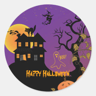 Haunted House Halloween Stickers