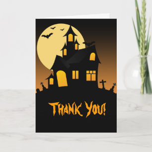 Haunted House Halloween Thank You Card