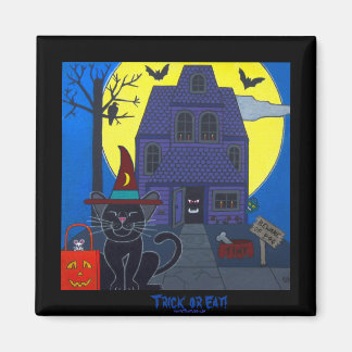 Haunted House Halloween Trick or Eat Magnet! Magnet