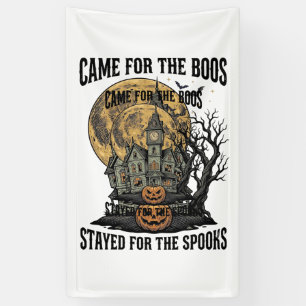 Haunted House Halloween Vintage Engraving Spooky T Banner