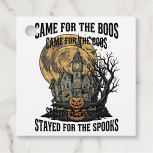 Haunted House Halloween Vintage Engraving Spooky T Favour Tags