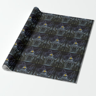 Haunted House Halloween Wrapping Paper
