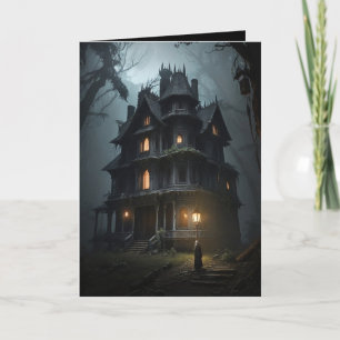 Haunted House Holiday Card