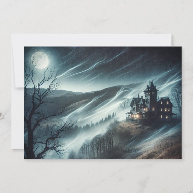 Haunted House Holiday Card (Front)
