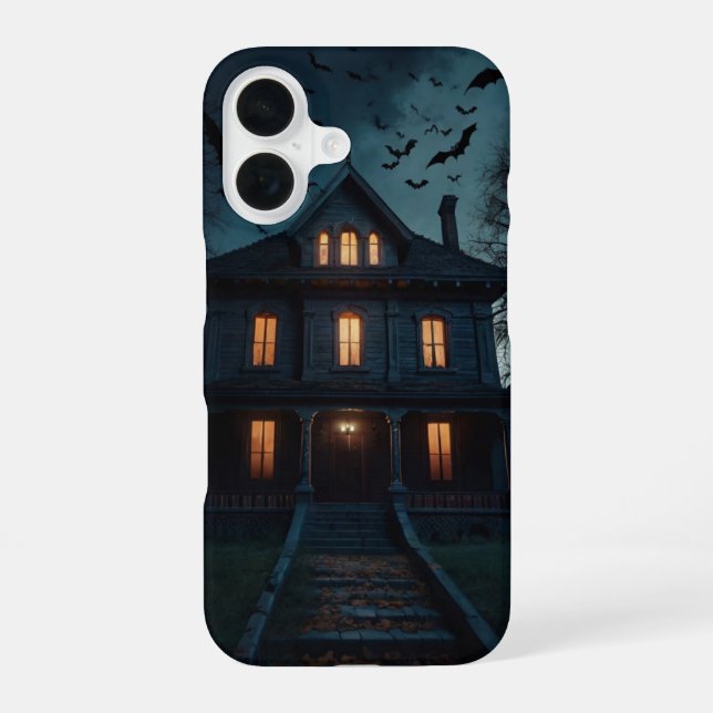 Haunted House iPhone 16 Case (Back)