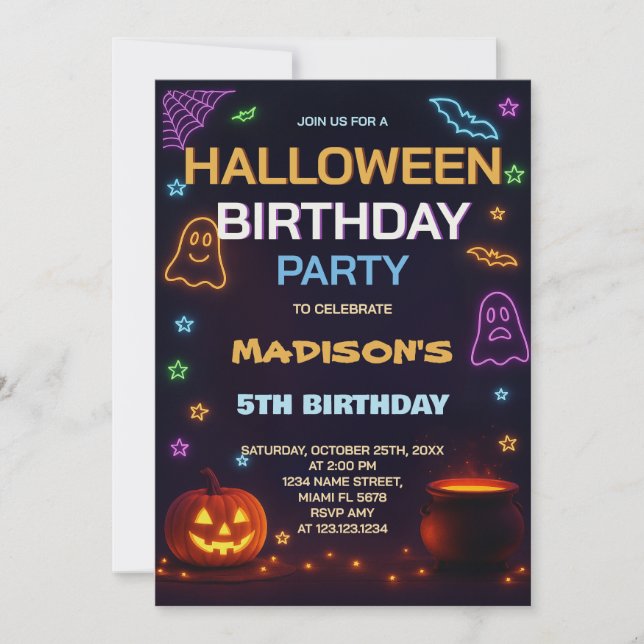 Haunted House Kids Birthday Invitation (Front)