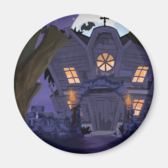 haunted house magnet (Front)