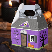 Haunted House Personalised Halloween Favour Box