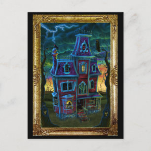 Haunted House Portrait Postcard