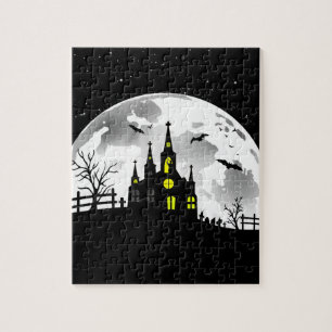 Haunted House Psycho Halloween Jigsaw Puzzle