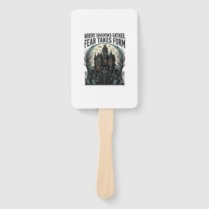 Haunted House Quote Shirt Vintage Gothic Cemetery Hand Fan