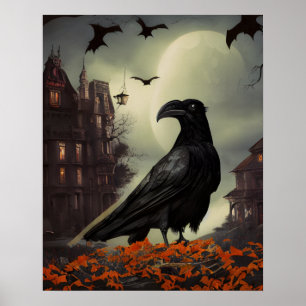 Haunted House Raven Poster