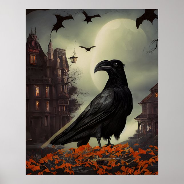 Haunted House Raven  Poster (Front)