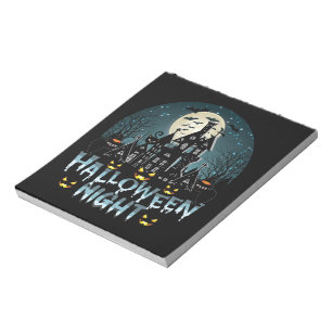 Haunted House, Scary Halloween Night Notepad