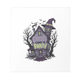 Haunted House Shirt Cute Spooky Party Halloween De Notepad