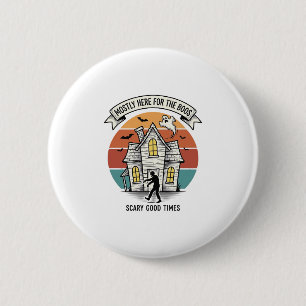 Haunted House Shirt Funny Vintage Halloween Scare 6 Cm Round Badge
