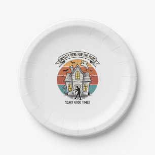 Haunted House Shirt Funny Vintage Halloween Scare  Paper Plate