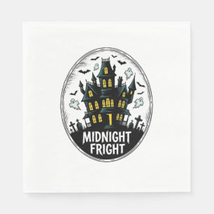 Haunted House Shirt Scary Night Halloween Vector_1 Napkin