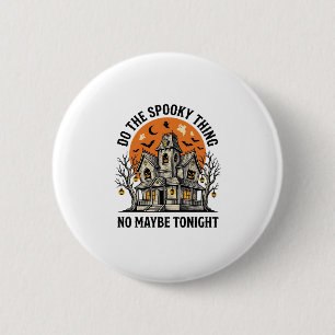 Haunted House Shirt Spooky Vintage Halloween Desig 6 Cm Round Badge