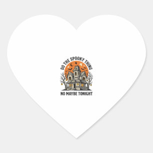 Haunted House Shirt Spooky Vintage Halloween Desig Heart Sticker