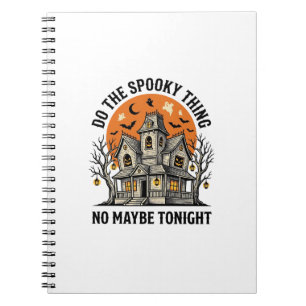 Haunted House Shirt Spooky Vintage Halloween Desig Notebook