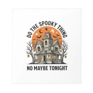 Haunted House Shirt Spooky Vintage Halloween Desig Notepad