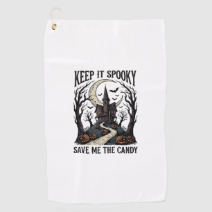 Haunted House Shirt Vintage Halloween Engraving Ar Golf Towel