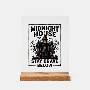 Haunted House Shirt Vintage Spooky Night Design_1 Acrylic Sign