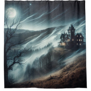 Haunted House Shower Curtain