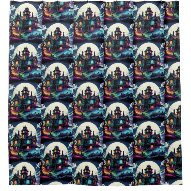 Haunted house shower curtain (Front)