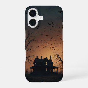 Haunted House Silhouette iPhone 16 Case