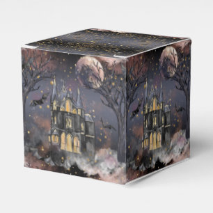 Haunted House Spooky Full Moon Tree and Bats Favour Box