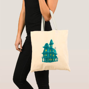 Haunted House Spooky Halloween Ghost Mansion Tote Bag